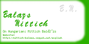 balazs mittich business card